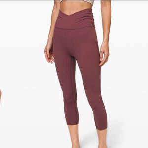 Lululemon Athletica Align Crop 21" *Cross Waist Antique Bark